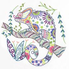 Léon, le caméléon (sold without hoop)