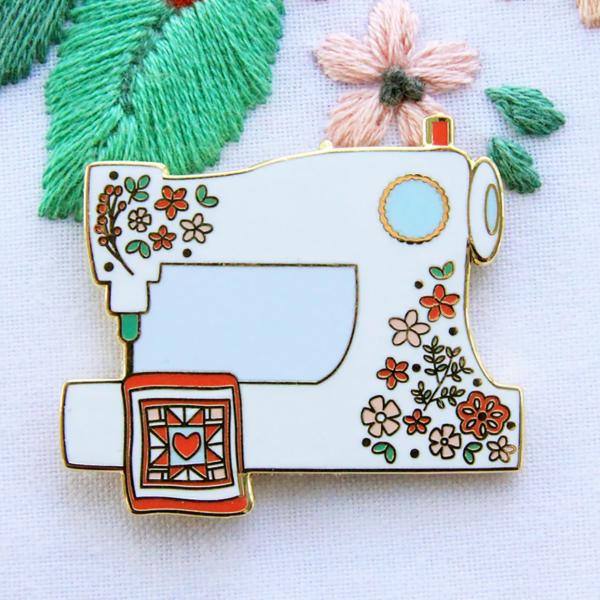 Needle minder “machine à coudre fleurie”
