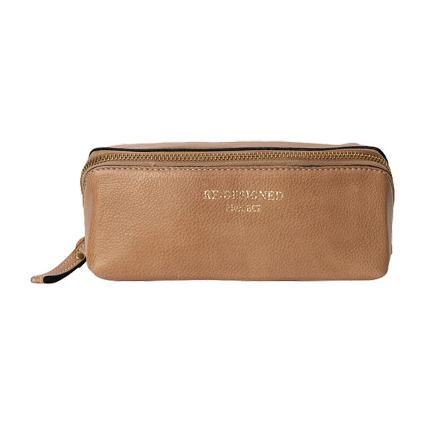 Taupe Leather Pouch