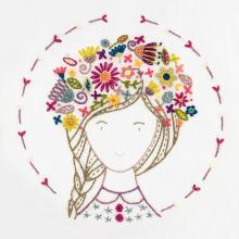 Eglantine, fleur des champs (sold without hoop)