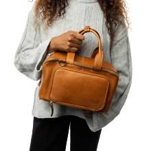 Leather Project Bag – Camel
