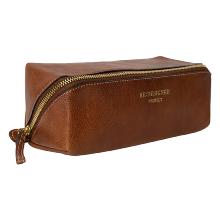 Large leather pouch - Walnut