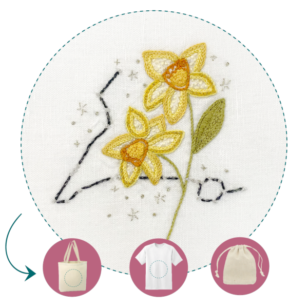 Pisces constellation and its daffodil - Easy Custo