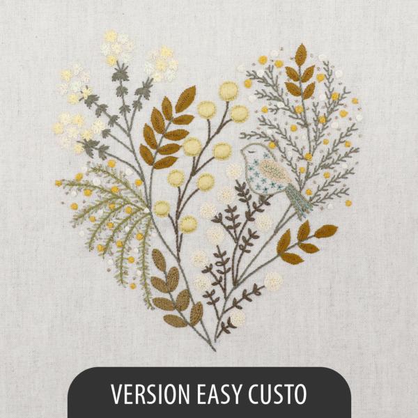 First Mimosas (February embroidery heart) EASY CUSTO