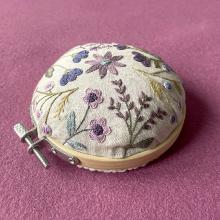 Floral pin cushion - Purple