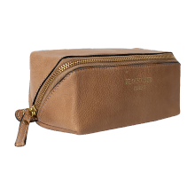 Taupe Leather Pouch