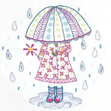 Emilie aime la pluie (sold without hoop)