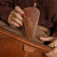 Leather Scissor Case - Walnut