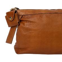 Leather project pouch - Camel