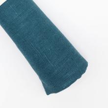 Petrol blue Linen Fabric Piece