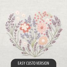 Souffle de lavande (July embroidered heart) - EASY CUSTO