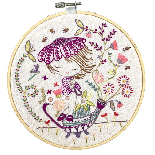 Quand Salomé s'occupe de son jardin (sold without hoop)