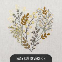 First Mimosas (February embroidery heart) EASY CUSTO