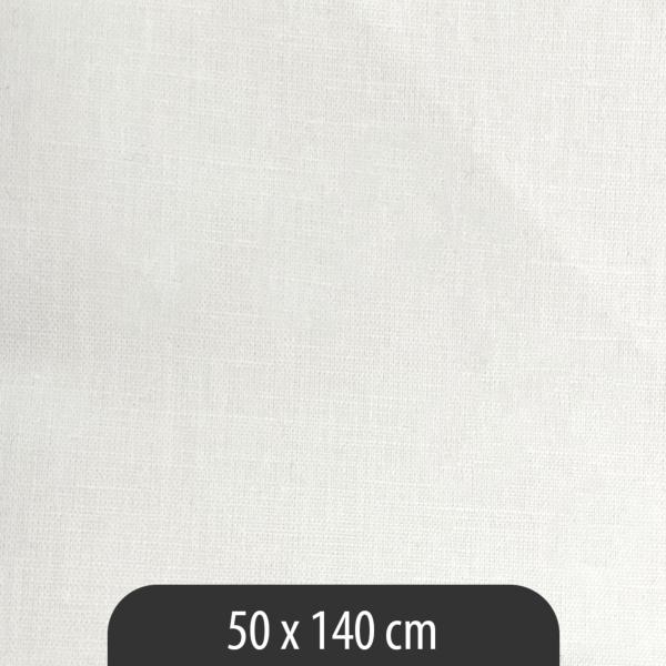 Zweigart® linen-cotton blend fabric - 50 x 140 cm - White