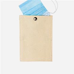 Non-foldable cotton pouch with snap button