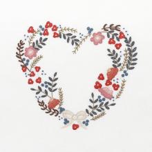 Rose tardive (September heart to embroider)