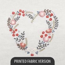 Rose tardive (September heart to embroider)