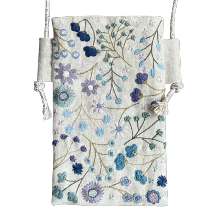 Floral case - Blue (for glasses or mobile phone)