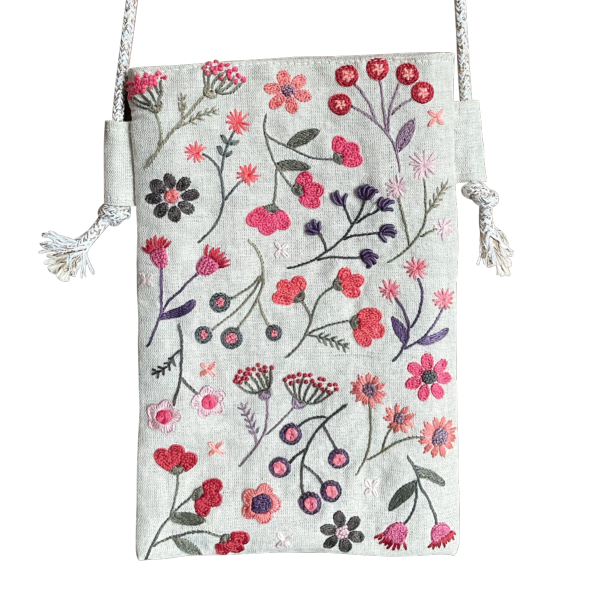 Floral case - Coral (for glasses or mobile phone)