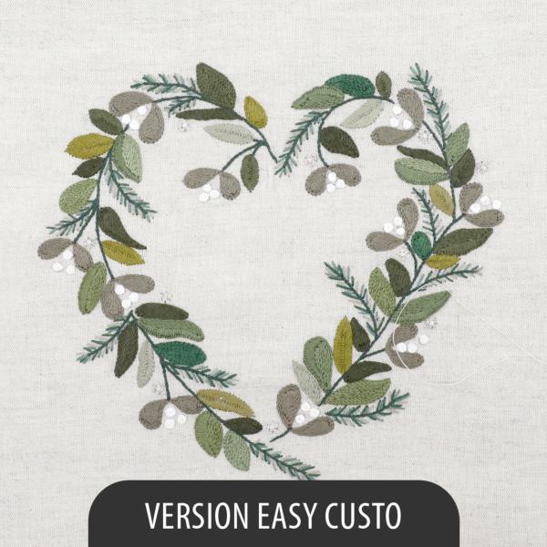 Jardin d'hiver (January embroidered heart) EASY CUSTO