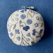 Floral pin cushion - Blue