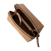 Taupe Leather Pouch
