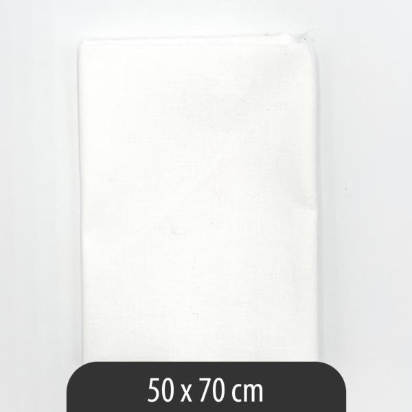 Zweigart® linen-cotton blend fabric piece - 50 x 70 cm - White