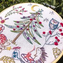 Noël en forêt (sold without hoop)