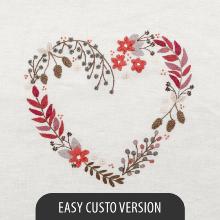 Ombre d’automne (October embroidered heart) - EASY CUSTO