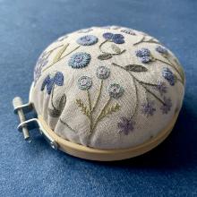 Floral pin cushion - Blue