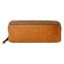 Large leather pouch - Camel