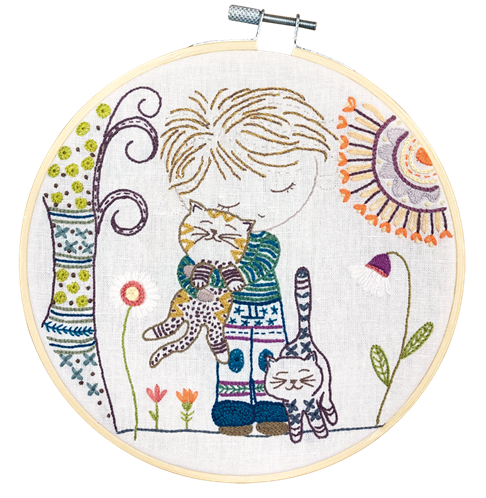 Quand Sacha câline ses chats (sold without hoop)