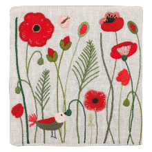 Needle case poppies