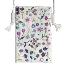 Floral case - Purple (for glasses or mobile phone)