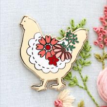 Needle minder “la poule fleurie”