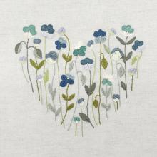 Sweet Pansies (EASY CUSTO - March embroidery heart)