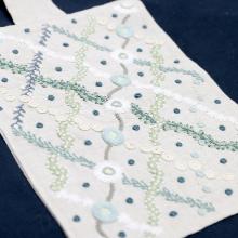 Floral pocket for tote bag