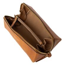 Large leather pouch - Camel