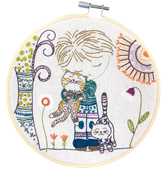 Quand Sacha câline ses chats (sold without hoop)