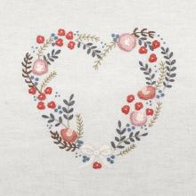 Rose tardive (September embroidered heart) - EASY CUSTO