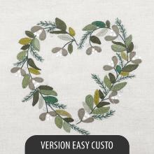 Jardin d'hiver (January embroidered heart) EASY CUSTO