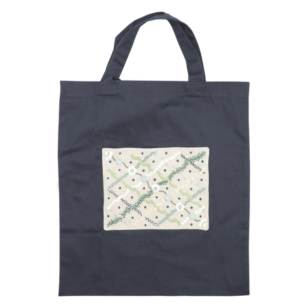 Floral pocket for tote bag