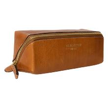 Large leather pouch - Camel