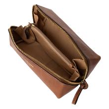 Large leather pouch - Walnut