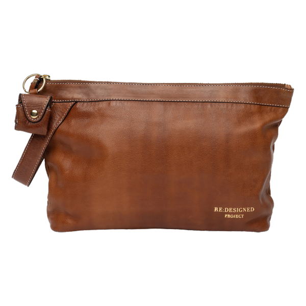 Pochette à projet en cuir - Noyer