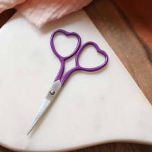 Heart Embroidery Scissors - Bright purple