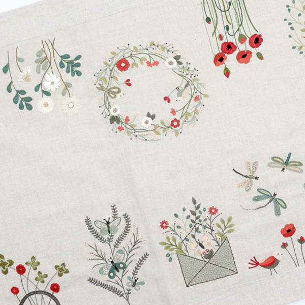 couronne automne broderie traditionnelle